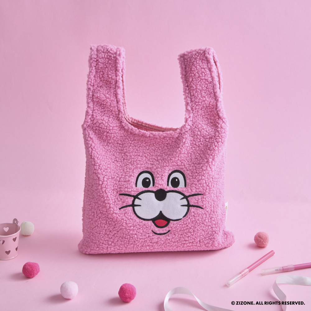 【 ZIZONE 】絨毛購物袋