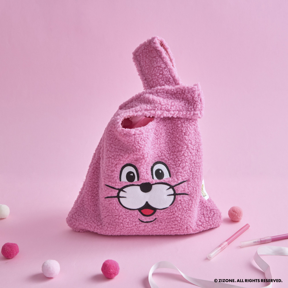 【 ZIZONE 】絨毛購物袋