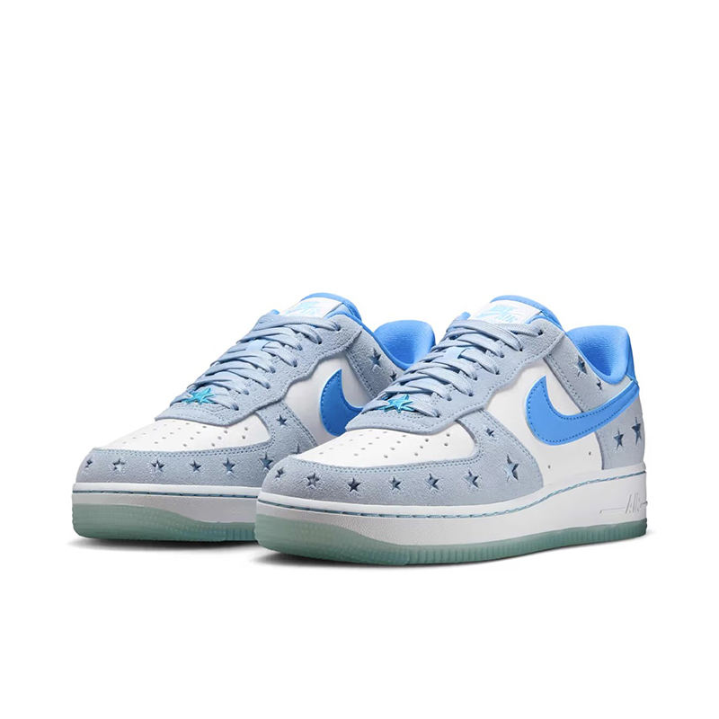 W Nike Air Force 1 Low Starstruck 藍白 星星 麂皮拚皮革 HQ8051-400