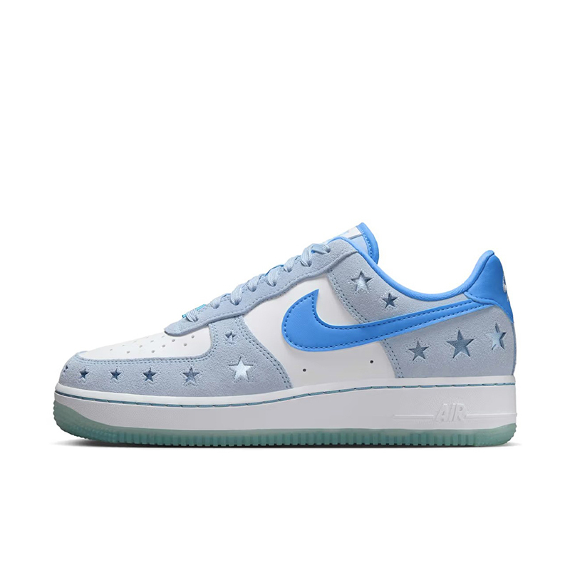 W Nike Air Force 1 Low Starstruck 藍白 星星 麂皮拚皮革 HQ8051-400