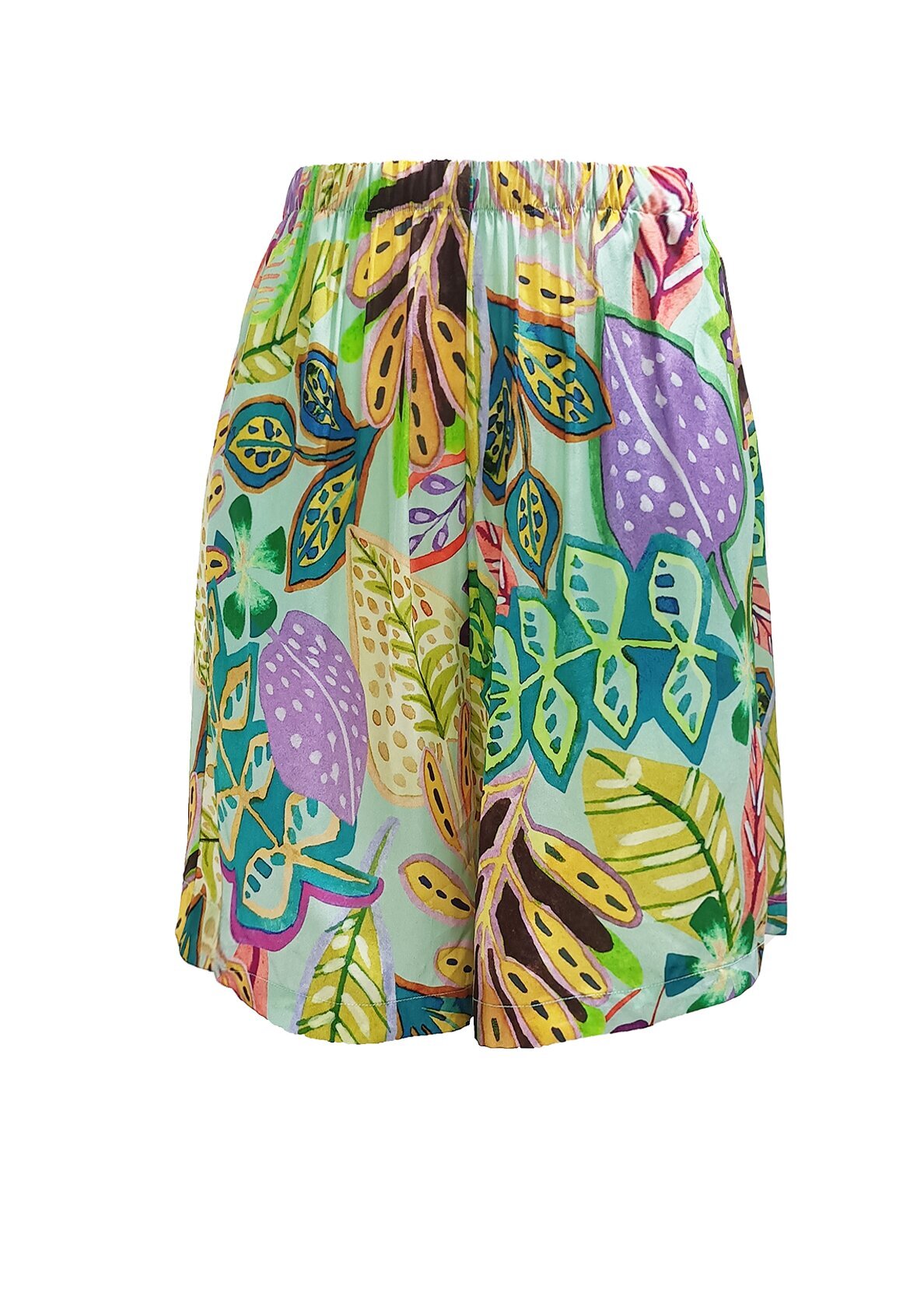 BD10163B1 新藝術花園奇幻彩葉度假百慕達五分褲