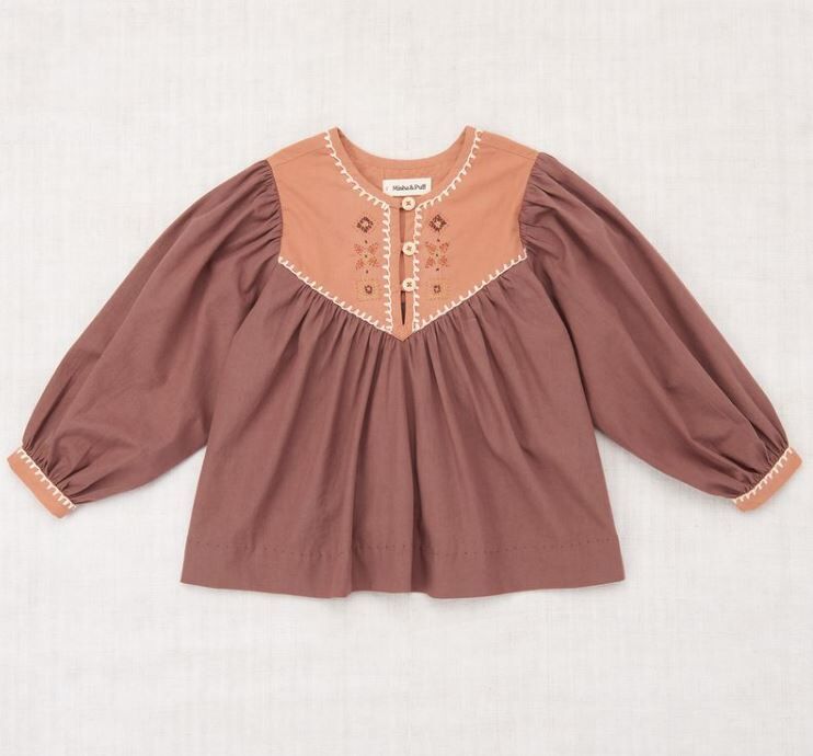 Misha & Puff 刺繡飾邊上衣 Betina Top - Mousse