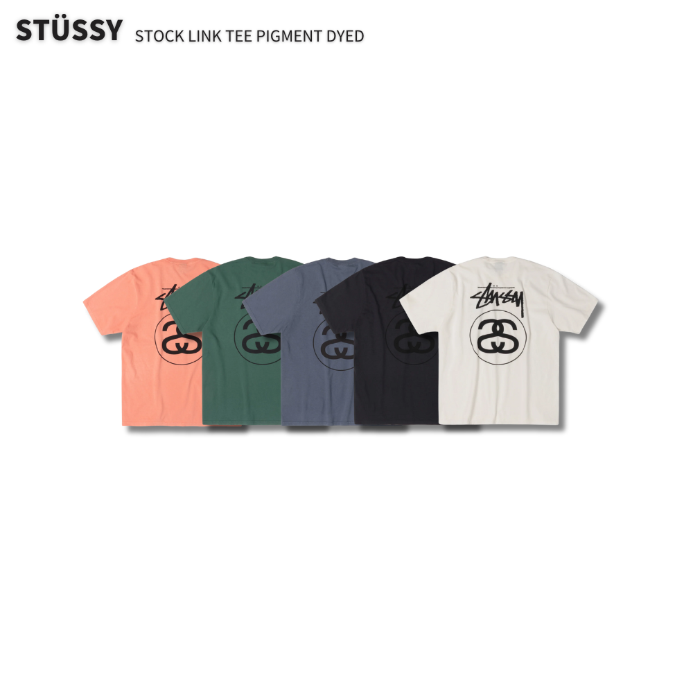 "代購" Stussy 25AW STOCK LINK TEE PIGMENT DYED 雙S Logo 短T