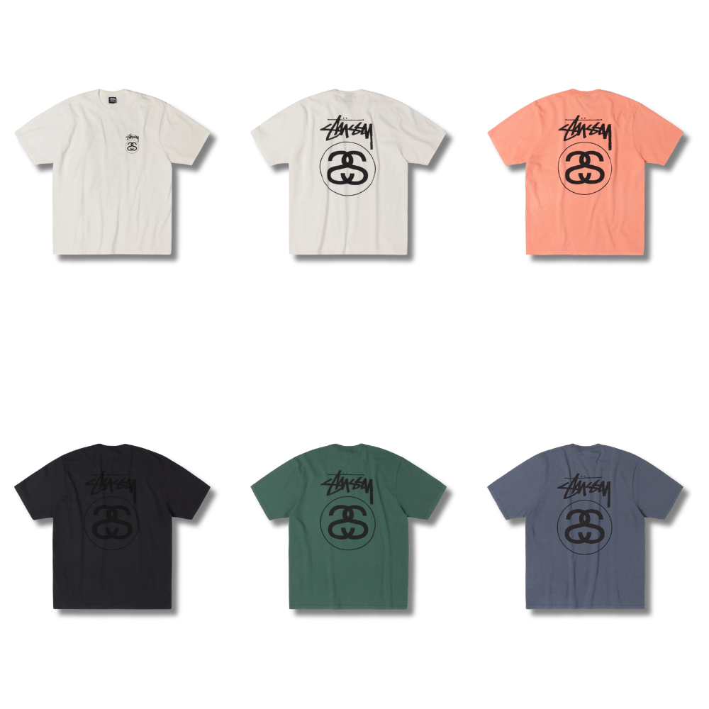 "代購" Stussy 25AW STOCK LINK TEE PIGMENT DYED 雙S Logo 短T