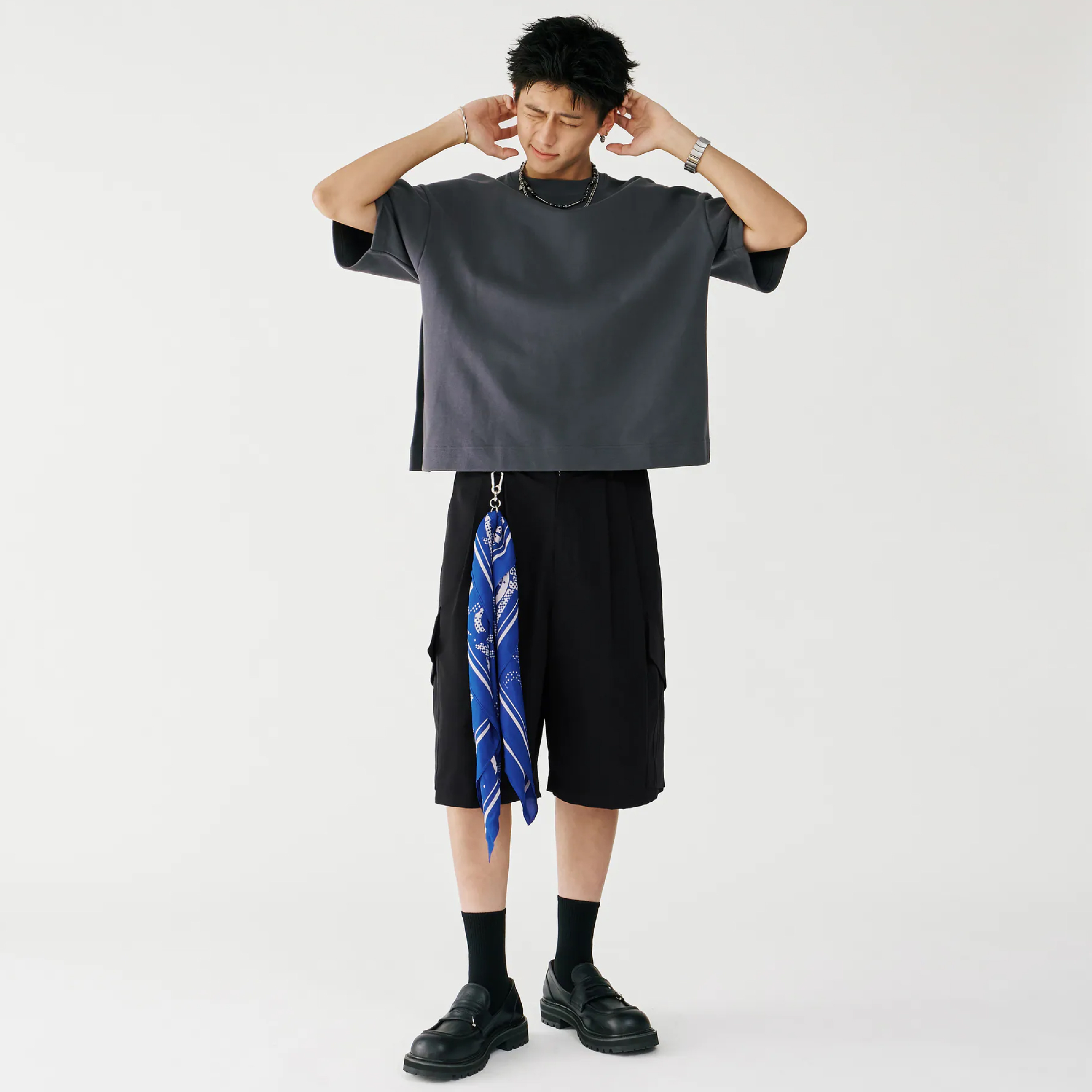 MELSIGN Clip Pattern Silk Bandana