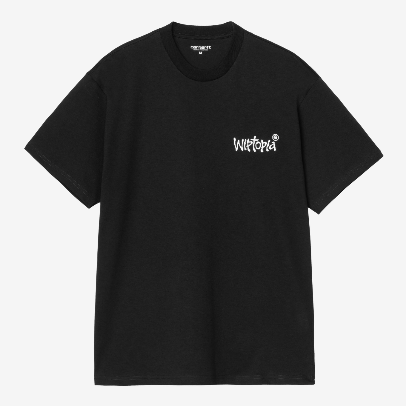 -(B5b04)-CARHARTT WIP S/S  WIPTOPIA SCRIPT T-SHIRT 刺繡 字體 短Ｔ 黑色/白色-I035495