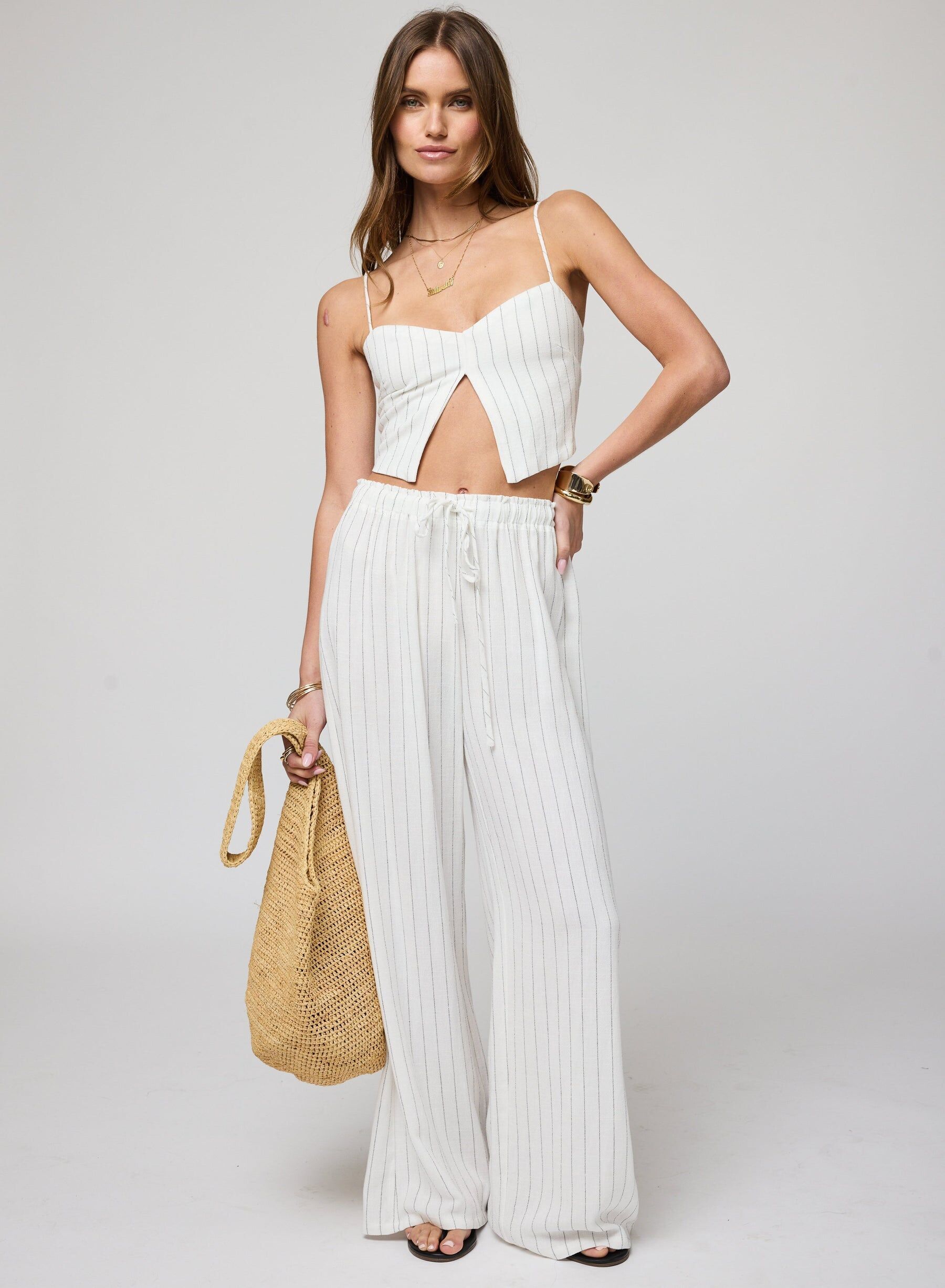 Stripe Venice Wide Leg Pant