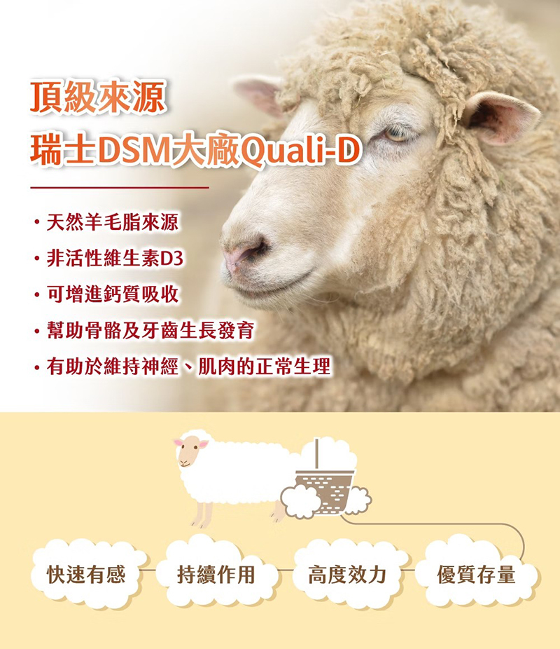 孕哺兒，陽光維生素D3複方微量元素口嚼錠