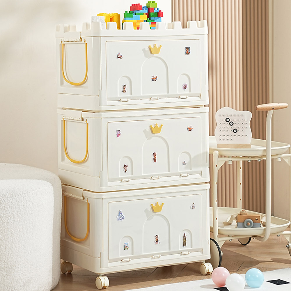 【AOTTO】52面寬三層附輪推車收納櫃(AC-211)