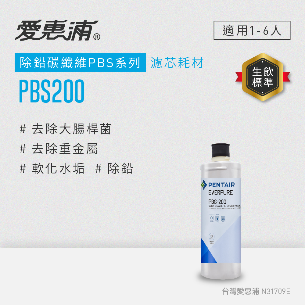 EVERPURE 愛惠浦 除鉛碳纖維 PBS系列 濾芯耗材 DIY更換/需安裝另計 (PBS200/PBS-200)