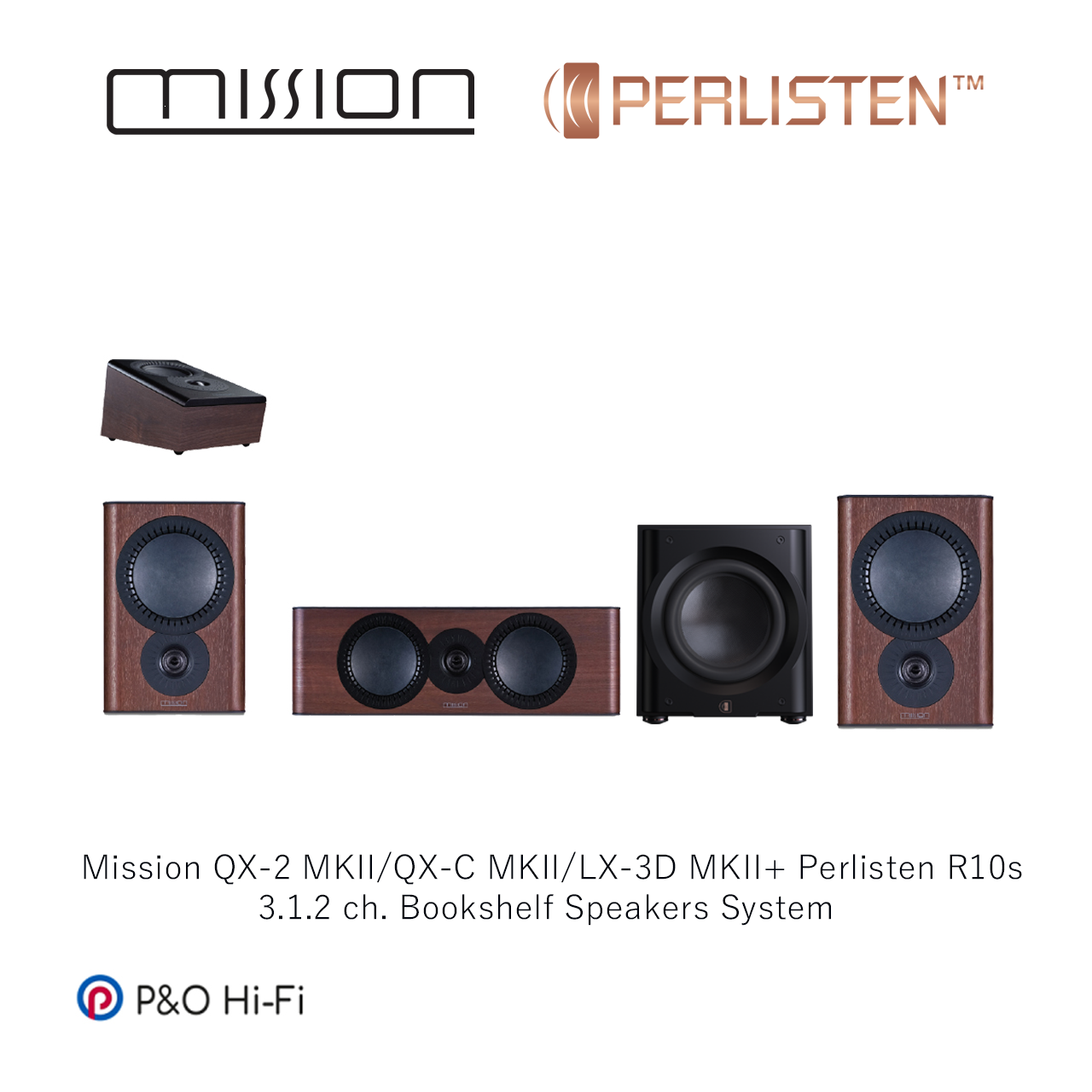 3.1.2聲道書架喇叭系統(Mission QX-2 MKII/QX-C MKII/LX-3D MKII+ Perlisten R10s)