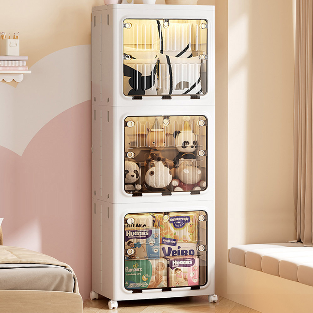 【AOTTO】65面寬三層附輪大容量收納櫃(AC-213)