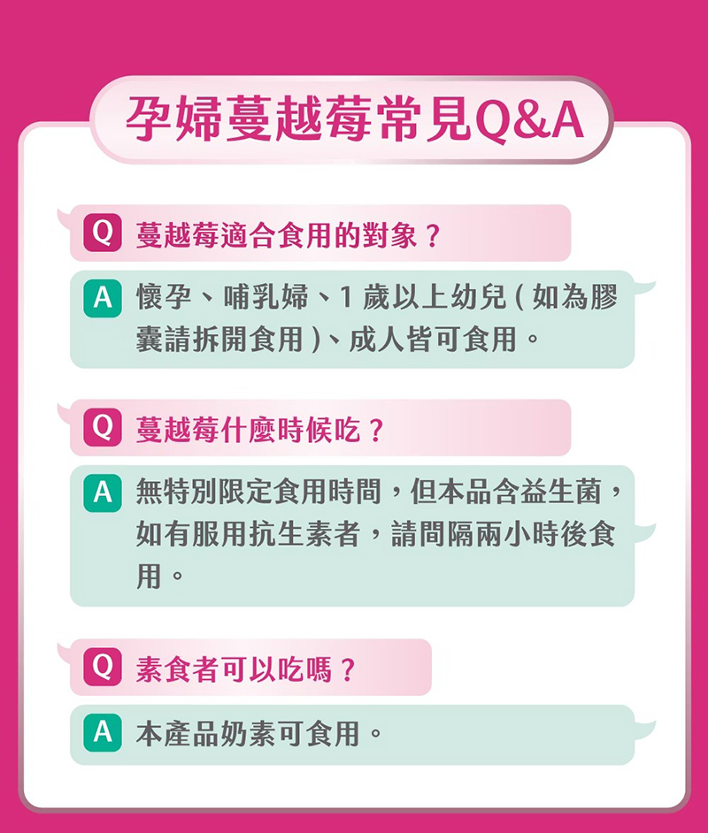 孕哺兒，蔓越莓益生菌膠囊