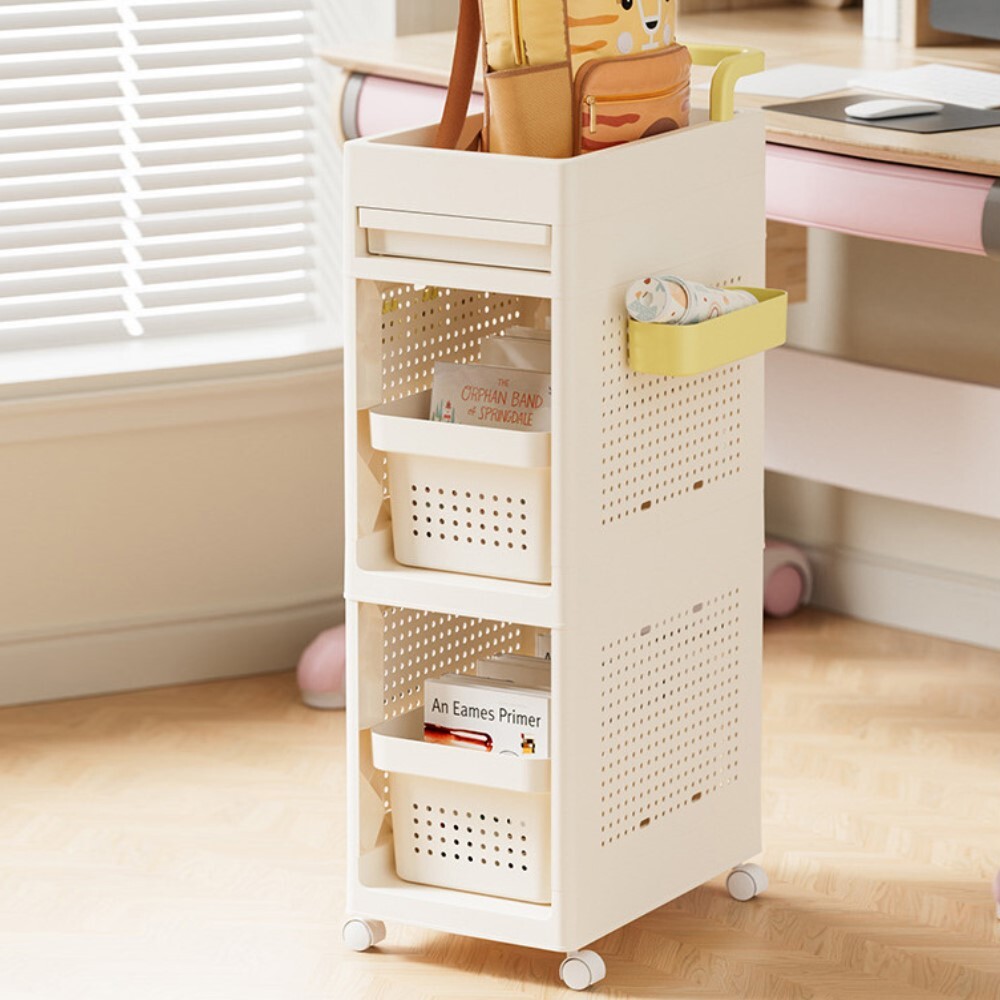 【AOTTO】清新多功能洞洞板三層收納推車(AS-208)