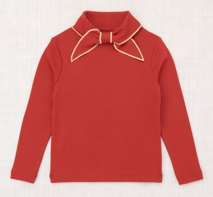 Misha & Puff 滾邊領結長袖上衣 Scout Top - Garnet