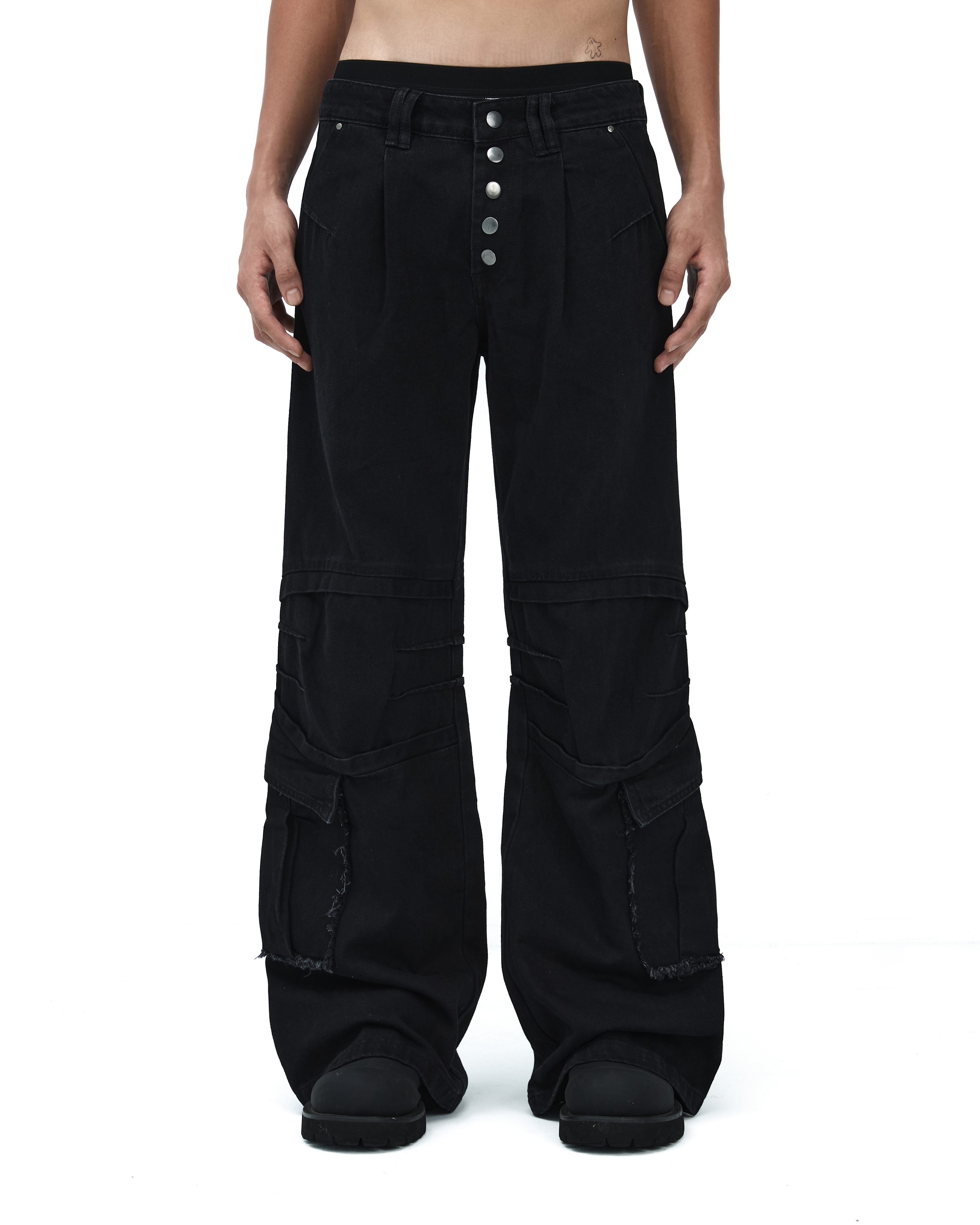 【車庫服飾】BESAFE Paralysis Flare Pants 水洗喇叭褲
