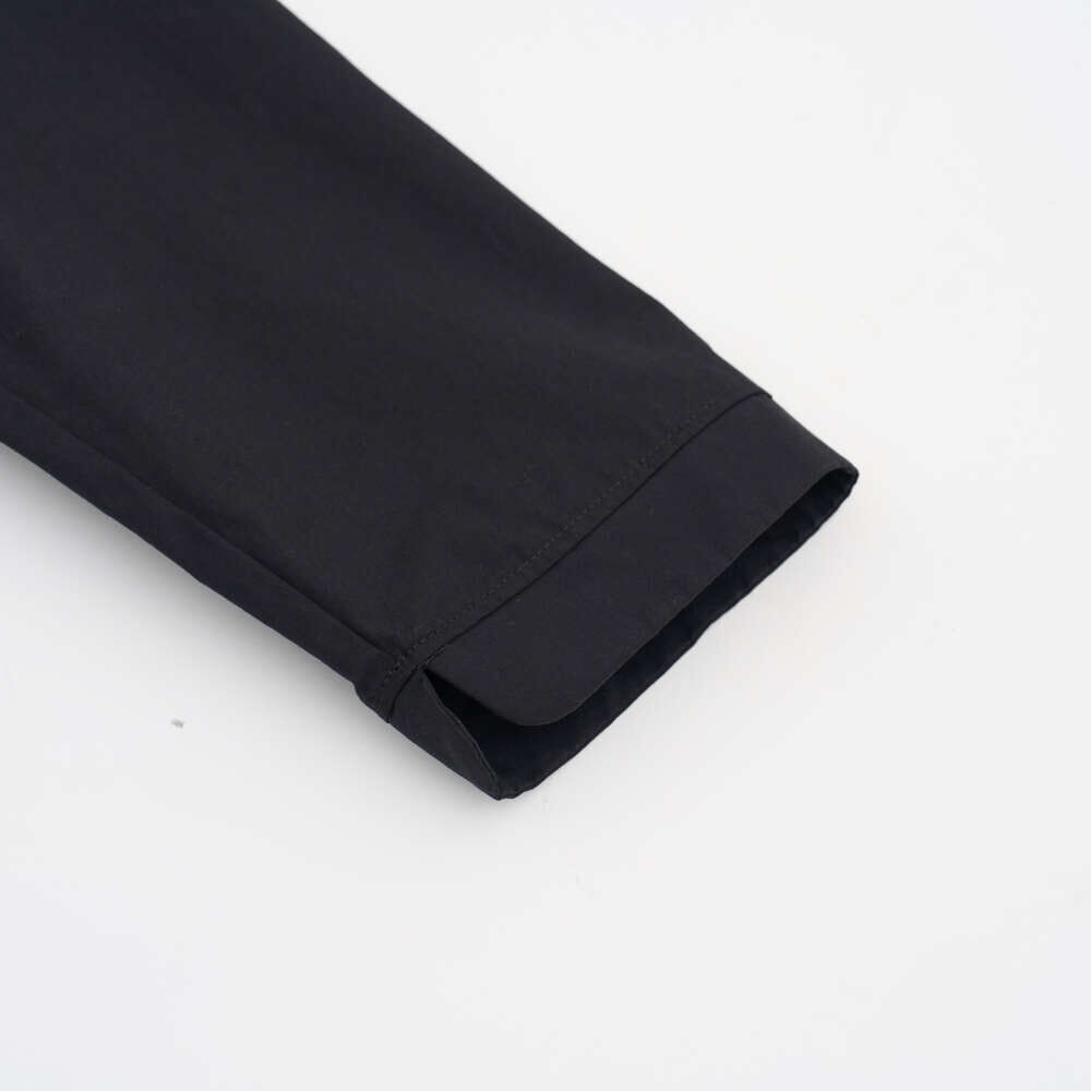 印花樂長袖拼接襯衫/"I"系列/深邃黑