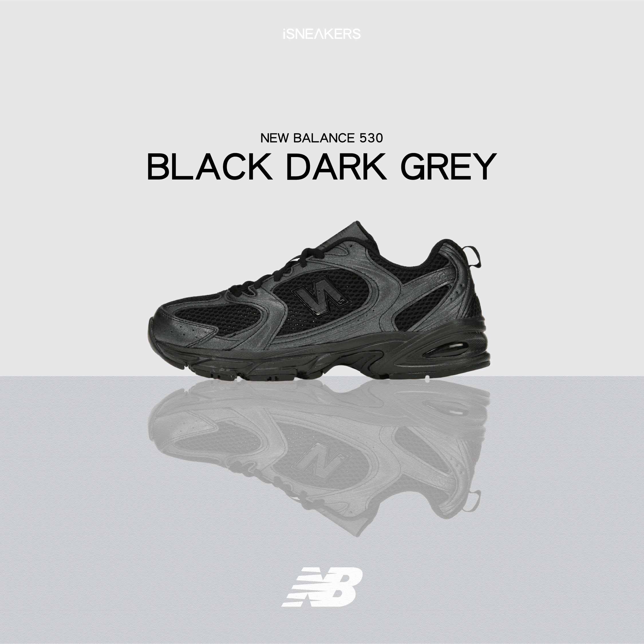 iSNEAKERS｜New Balance 530 "Black Dark Grey" 黑灰 MR530PB