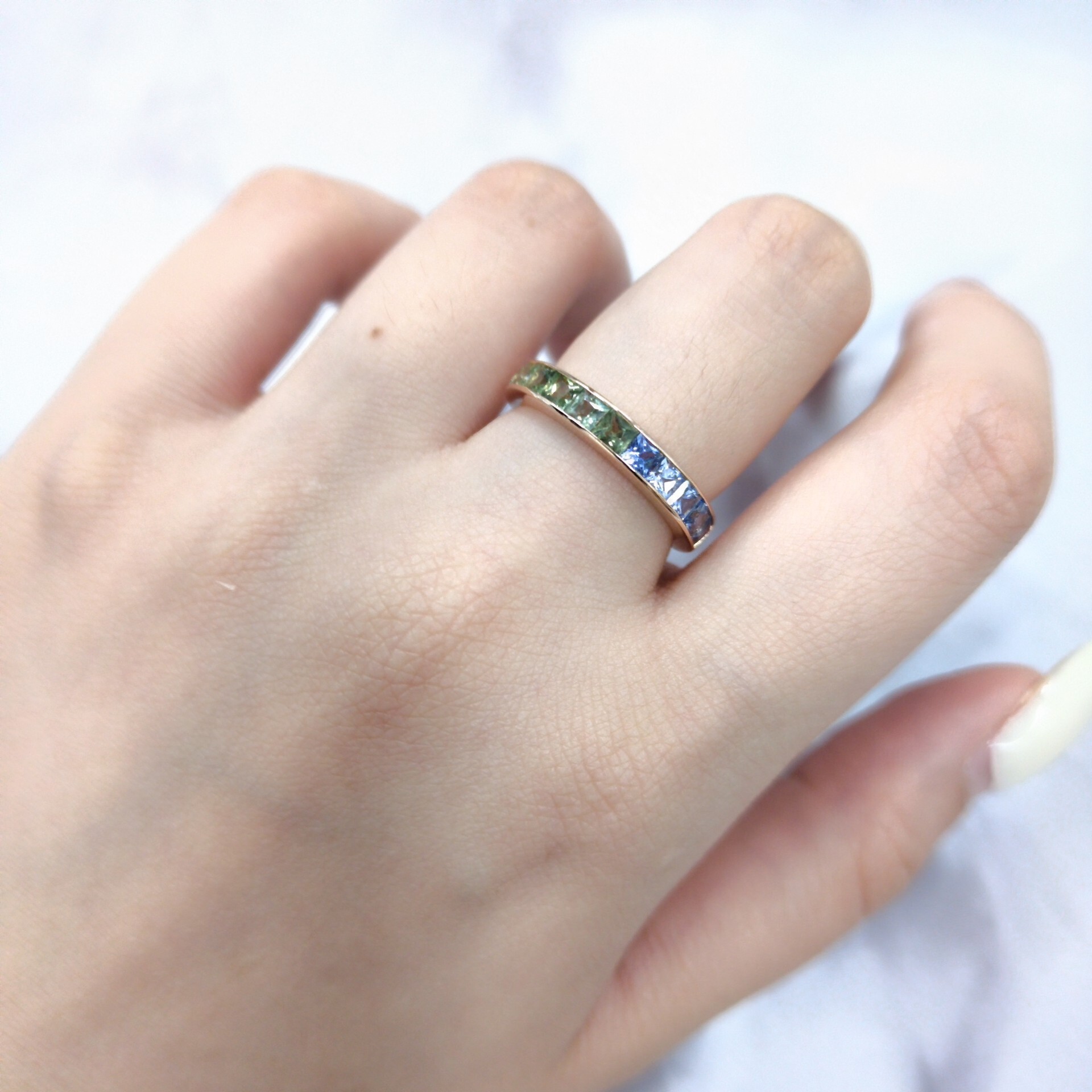 18K Rose Gold 1.56ct Sapphire Ring