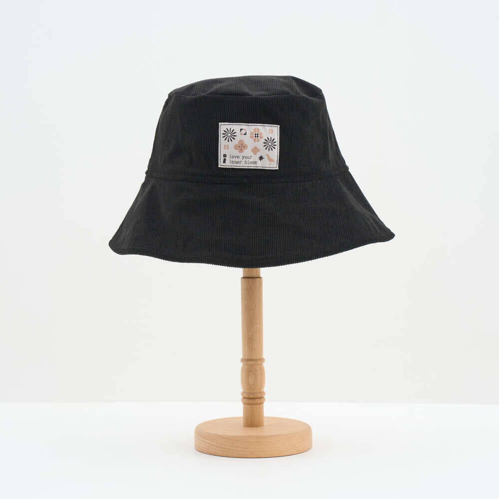 印花樂遮陽漁夫帽/"I"系列/深邃黑