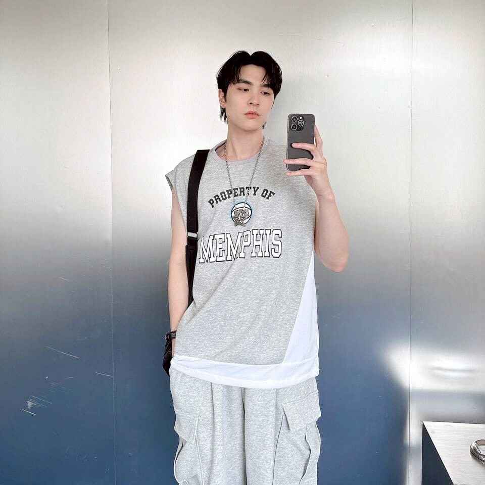 美式拼接 MEMPHIS 背心上衣