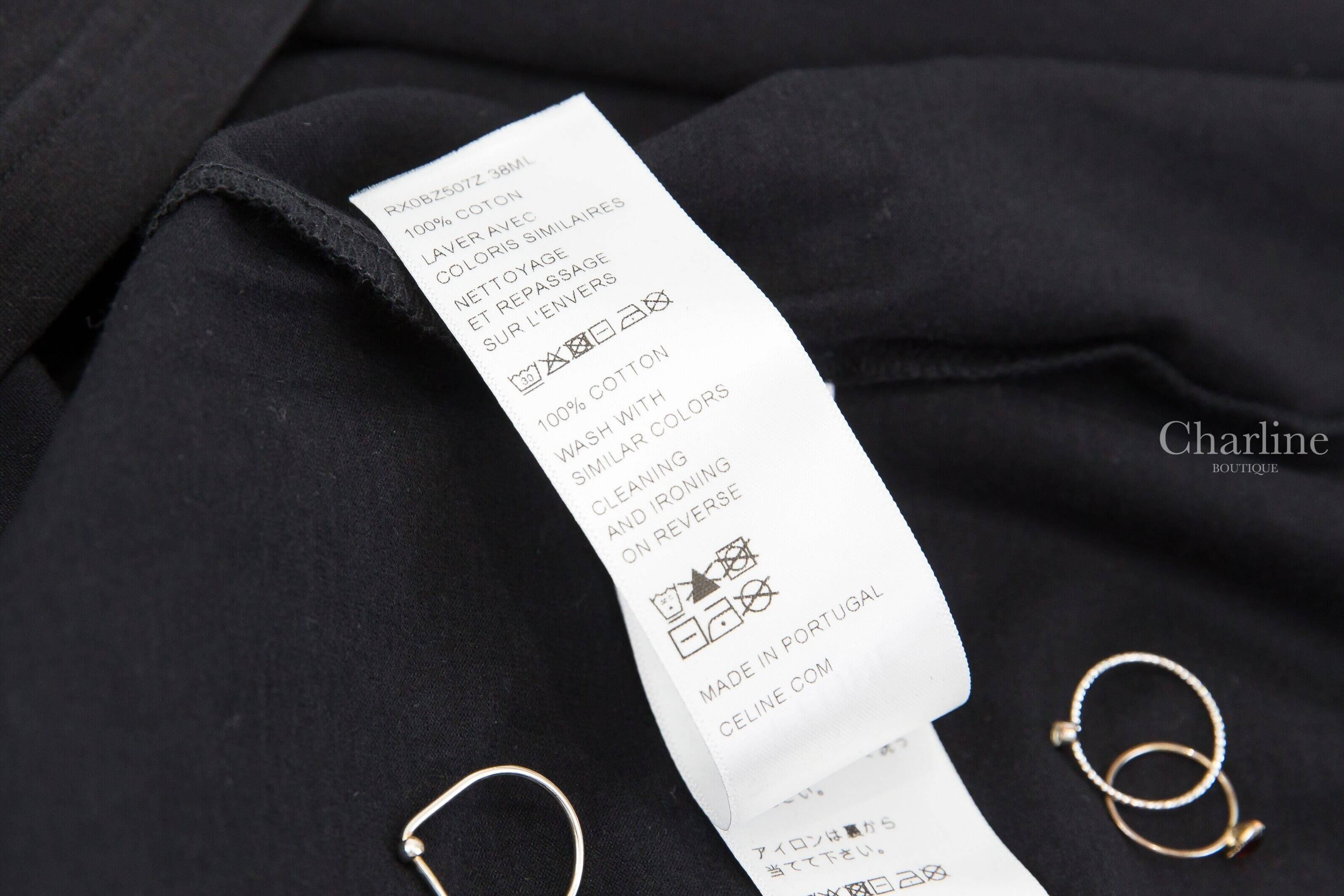 Celine Regular T-shirt In Cotton Jersey 黑色彩色塗鴉白字印花短袖棉T-Charline Boutique 精品代購