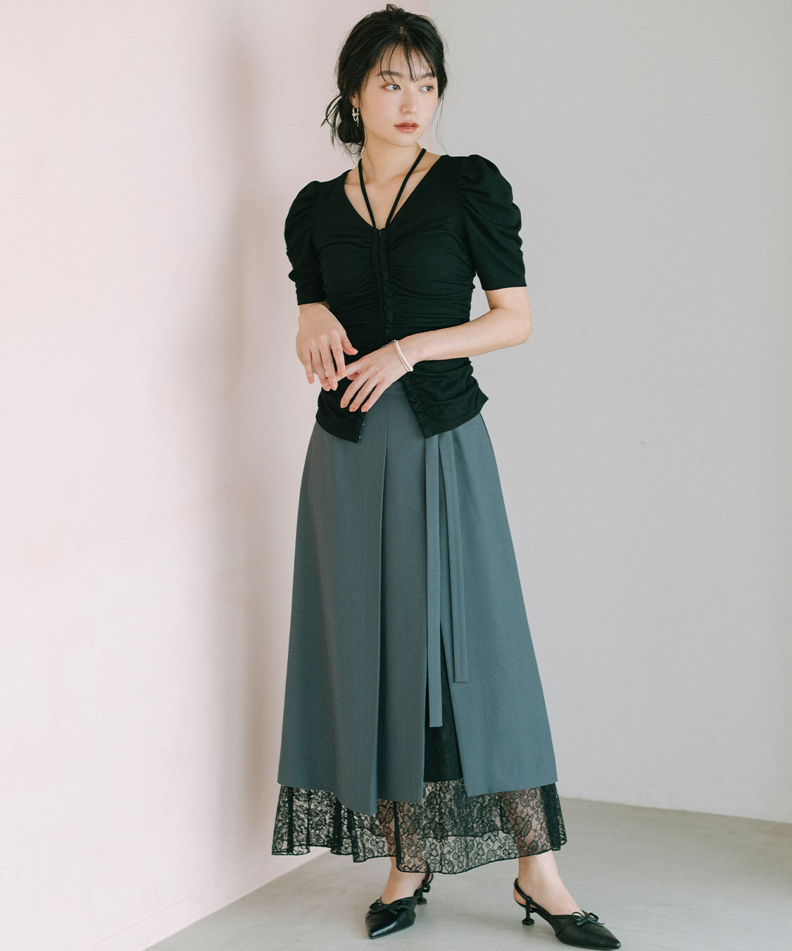 [預購] 折扣 COCO DEAL 蕾絲分層半身裙