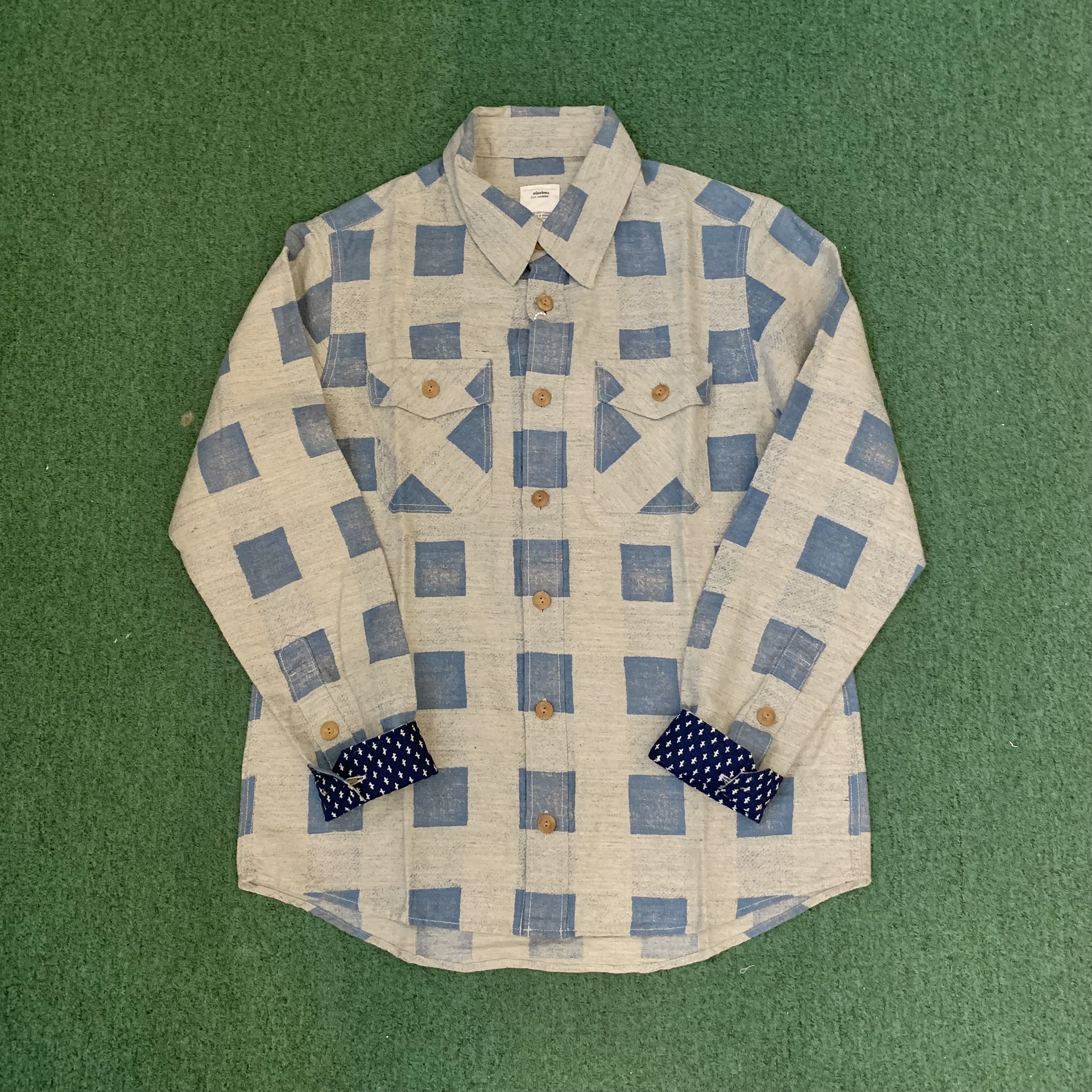 VISVIM BLACK ELK FLANNEL (PRINTED CHECK) - GREY SIZE 1 IN STOCK NOW (現貨發售中)