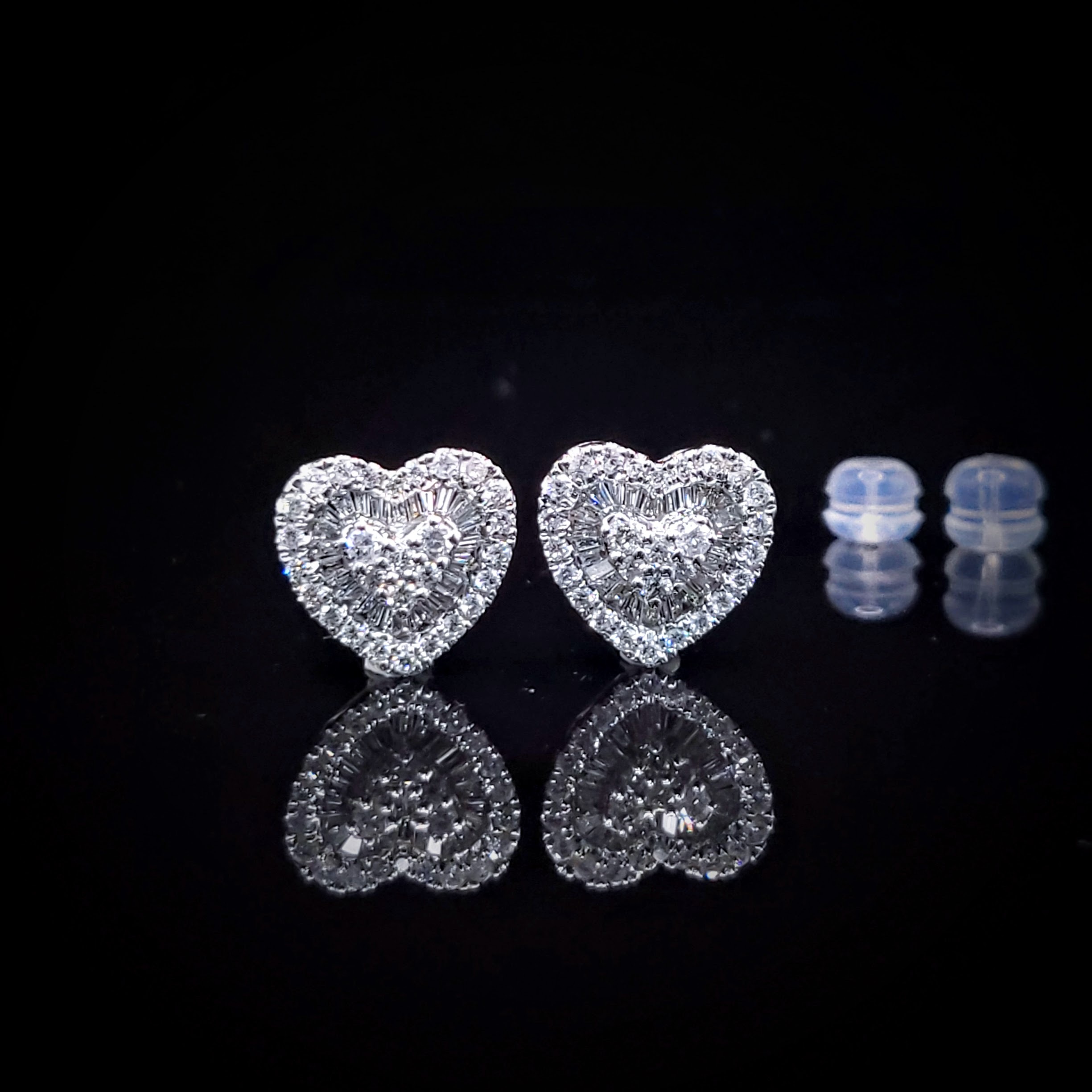 18K White Gold 0.71ct Diamond Earrings