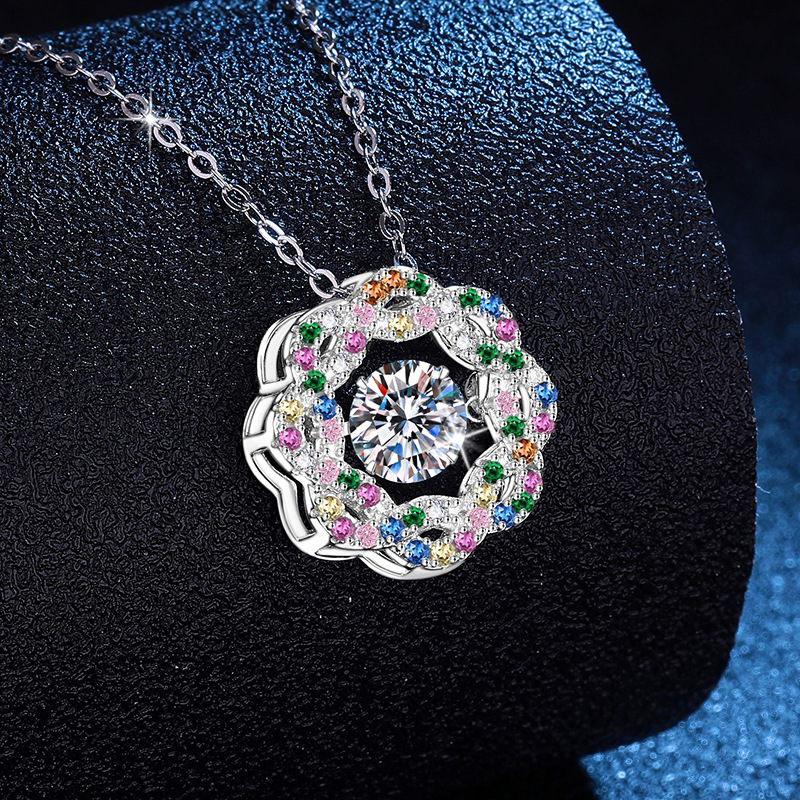 莫桑鑽花環靈動吊咀        P1C011