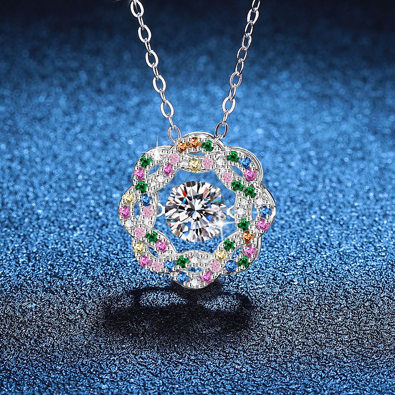 莫桑鑽花環靈動吊咀        P1C011