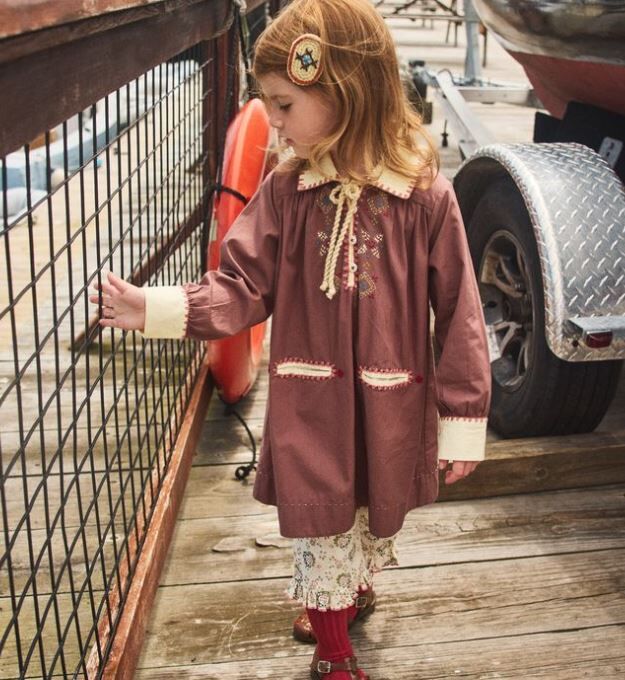 Misha & Puff 刺繡飾邊洋裝 Anita Dress - Mousse