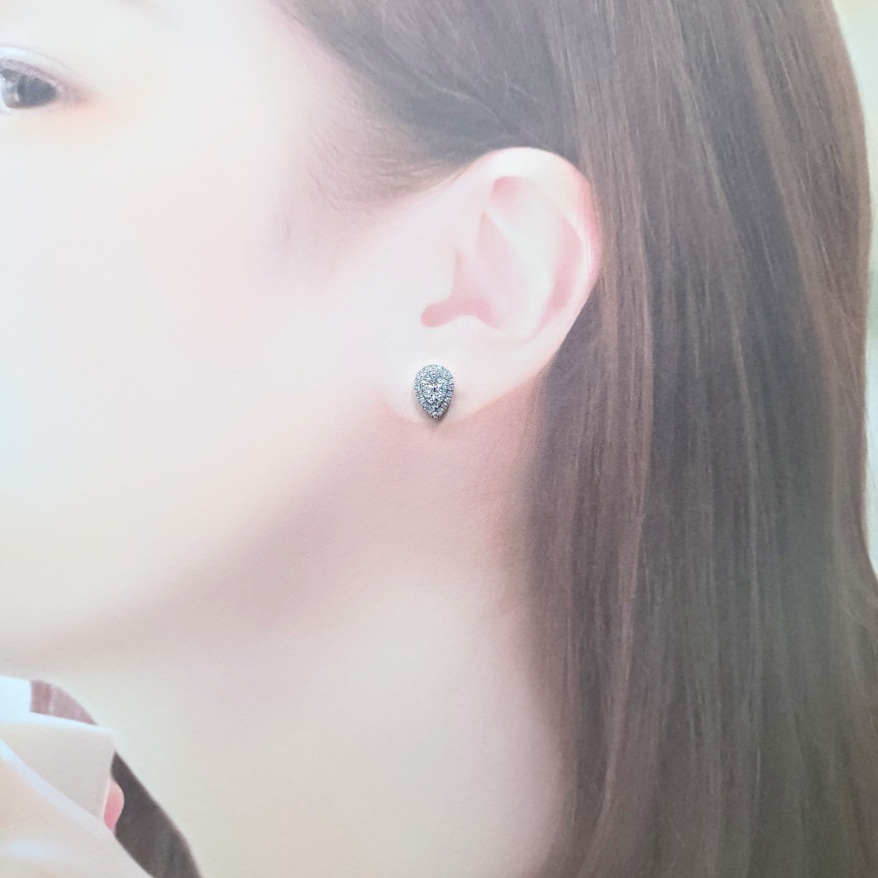 18K White Gold 0.62ct Diamond Earrings