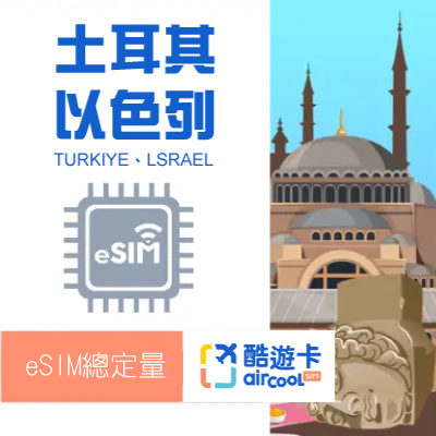 【以色列/土耳其eSIM】總定量｜8-20天