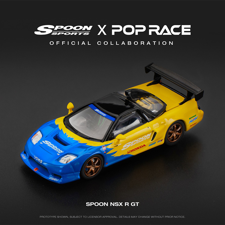 【預購商品】SPOON SPORTS x POP RACE 1/64 本田 SPOON NSX R GT 模型車