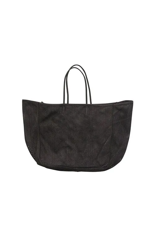 AMIACALVA WASHED LEATHER MESH TOTE - L (2COL)