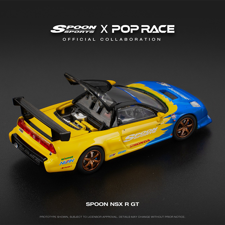 【預購商品】SPOON SPORTS x POP RACE 1/64 本田 SPOON NSX R GT 模型車