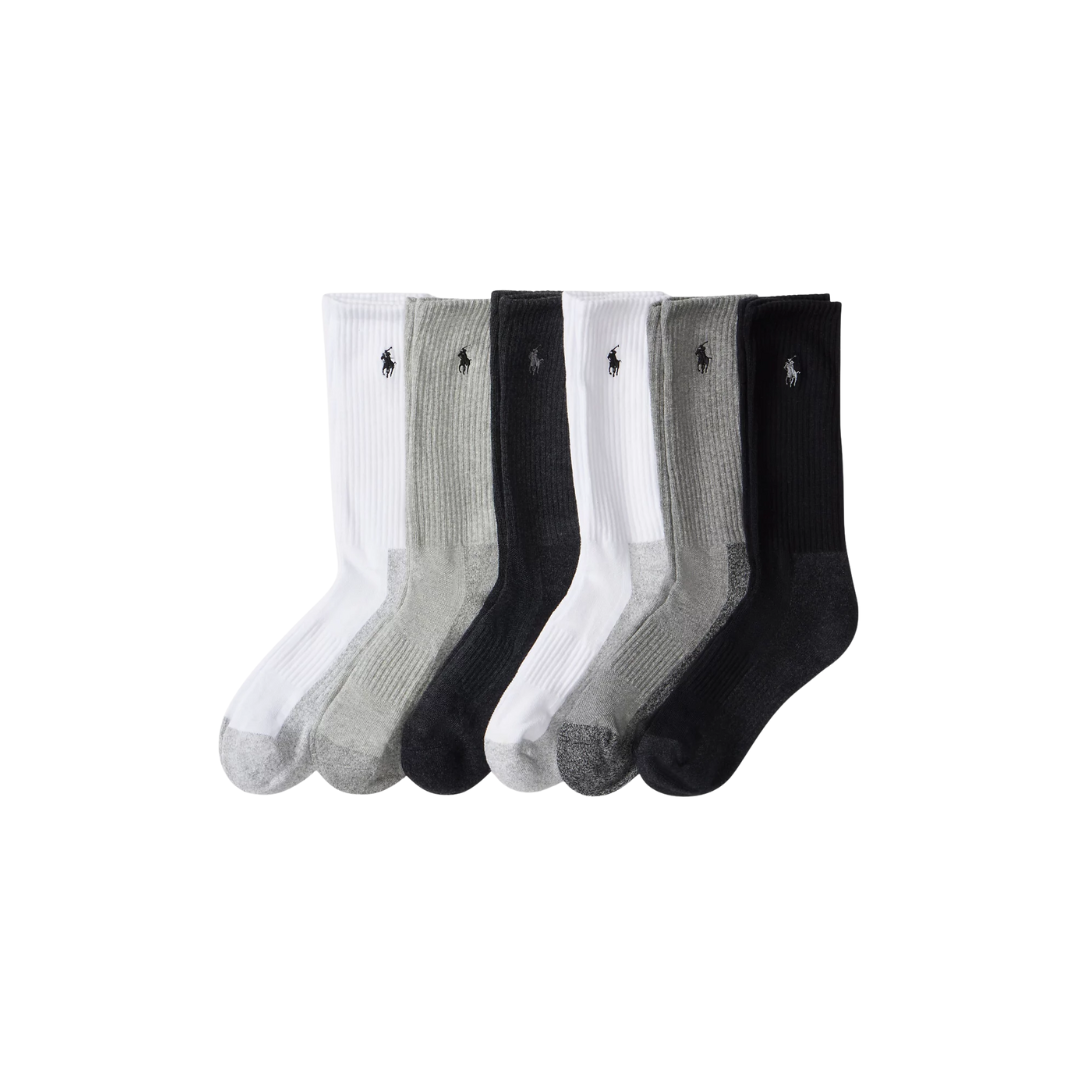 【代購】Polo Ralph Lauren Performance Crew Socks 基本款長襪6入組