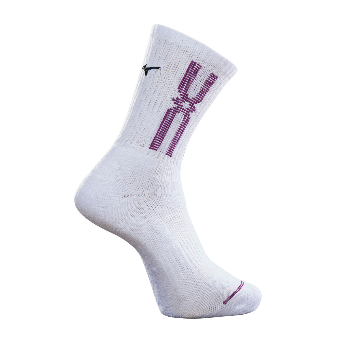 MIZUNO 運動襪 (白x紫)