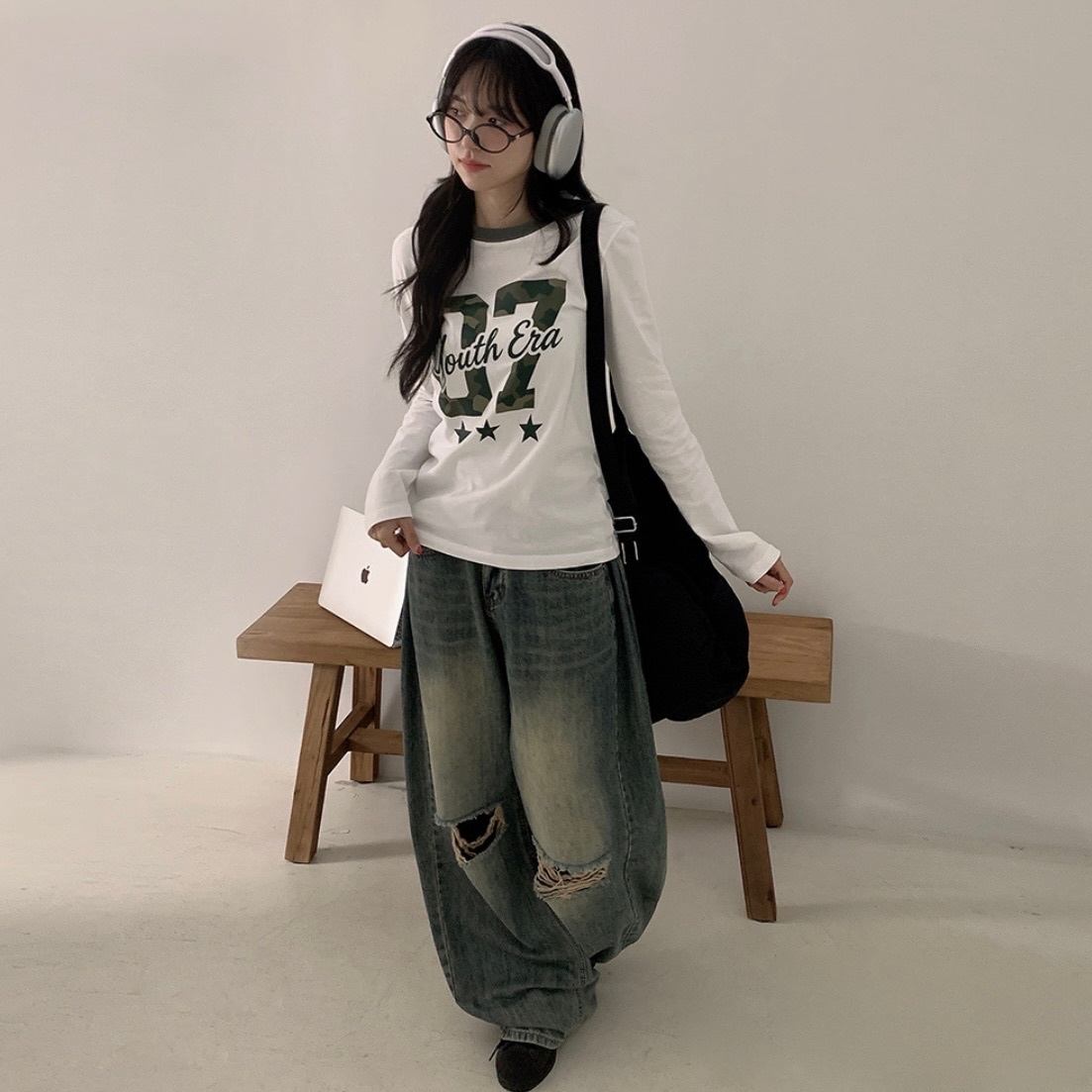 【優惠價現貨】韓國迷彩Print 07長袖TEE（3色）