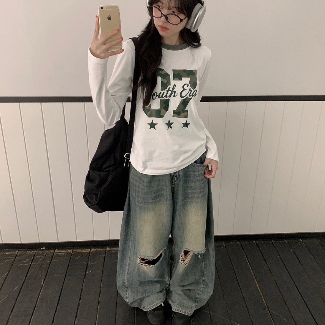 【優惠價現貨】韓國迷彩Print 07長袖TEE（3色）