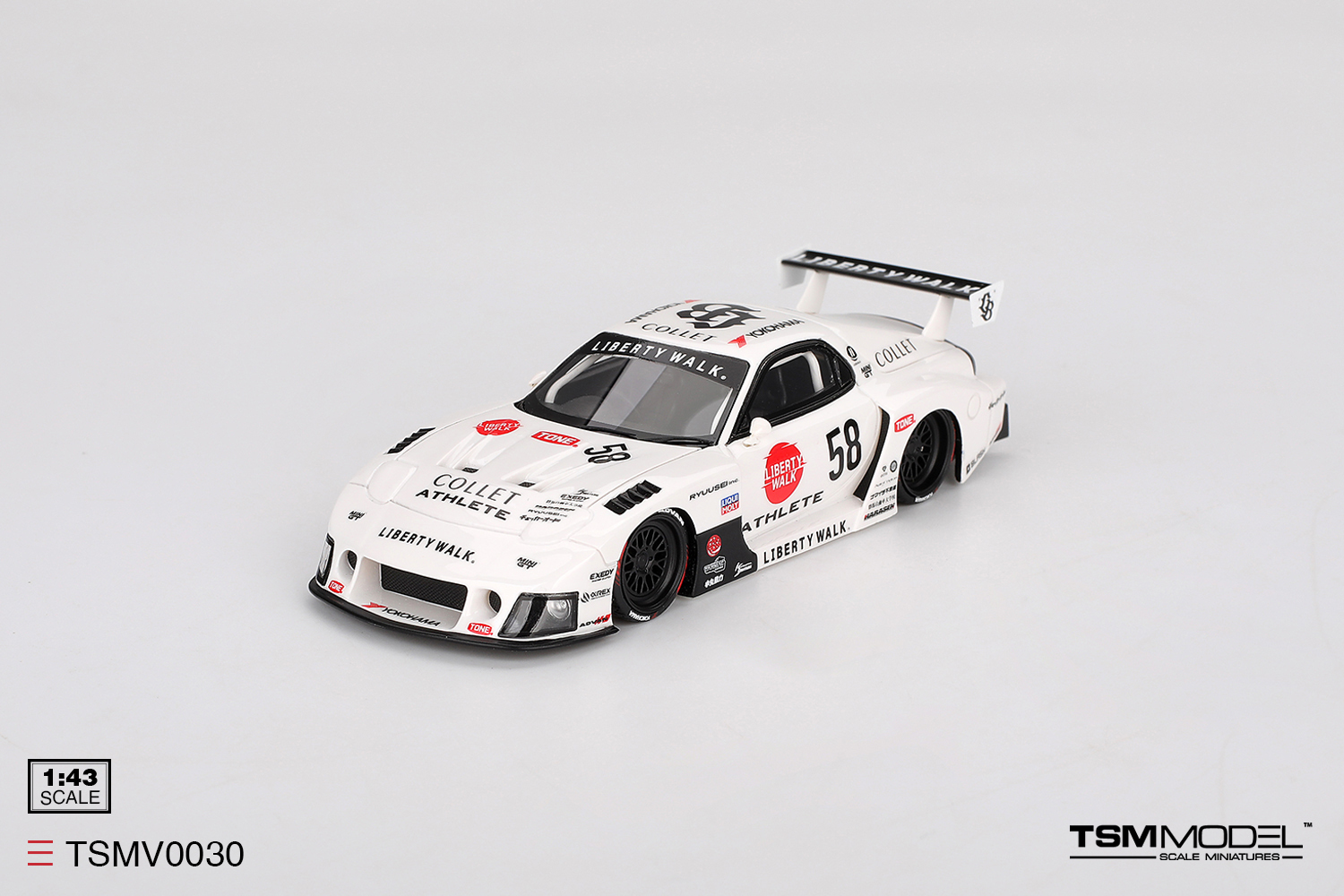 預訂:1/43 TSM MAZDA RX-7 LB-Super Silhouette ATHLETECOLLET (TSMV0030)