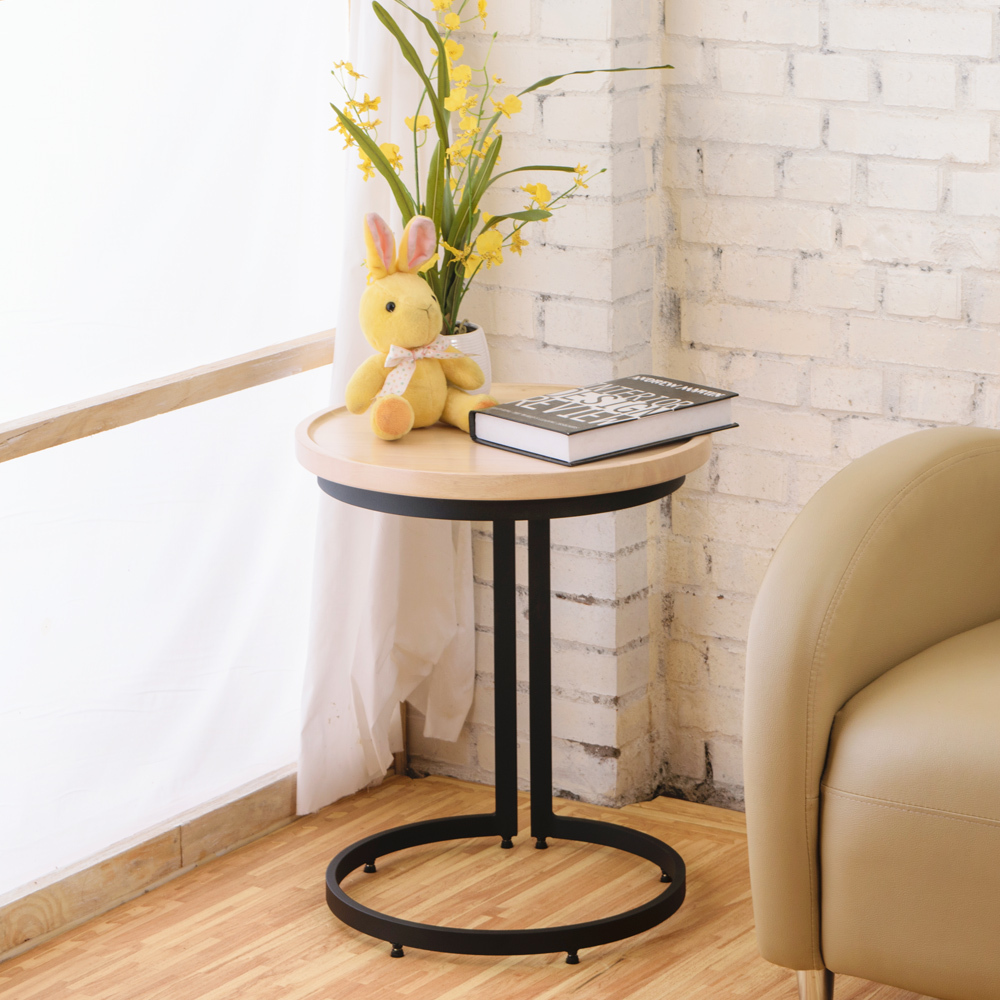 卡洛實木圓型小邊几/茶几