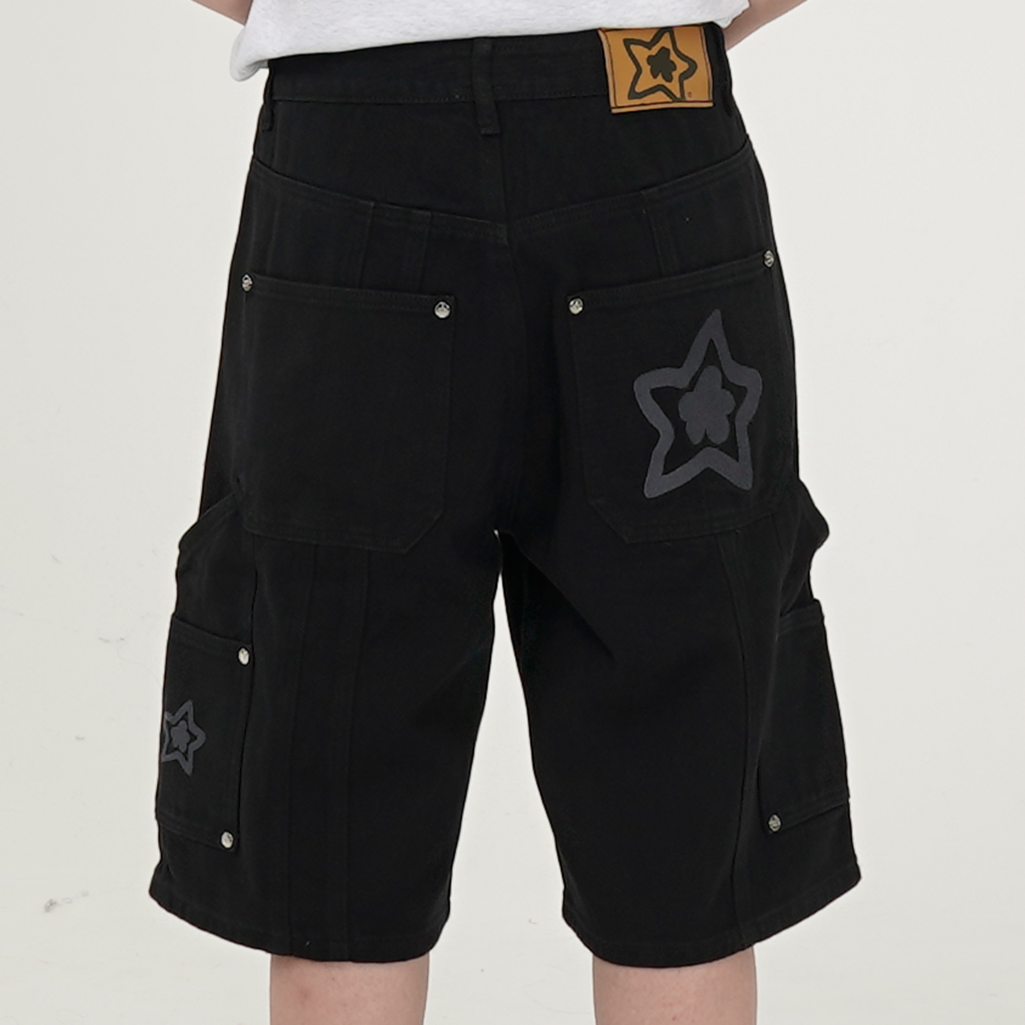 STARTEAM DOUBLE KNEE SEAM JEAN SHORTS - 25SS