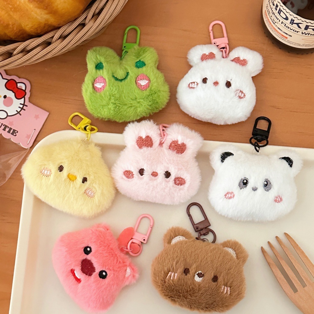 可愛小動物頭吊飾掛件