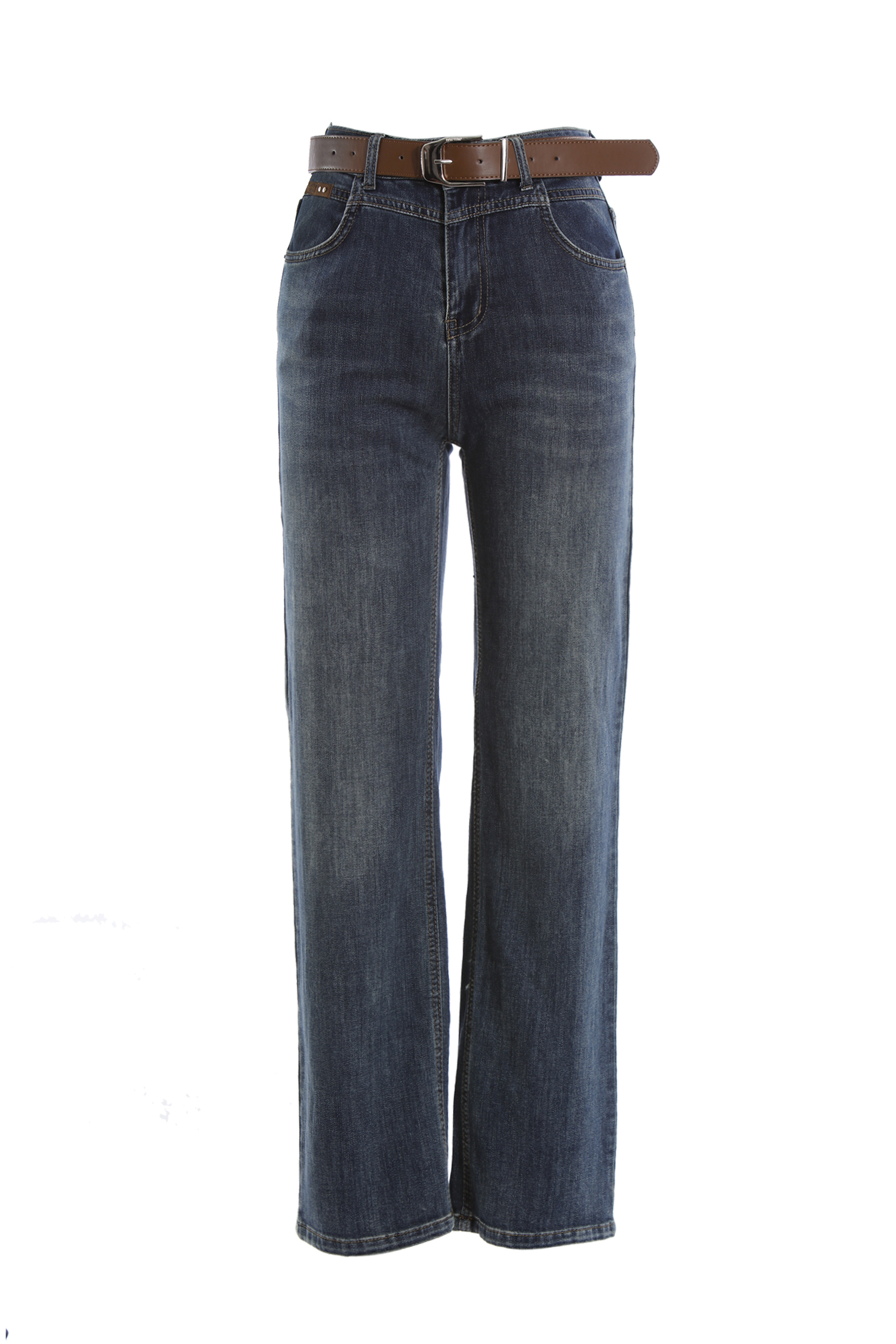 BD10350B1 直筒寬褲 (附腰帶)