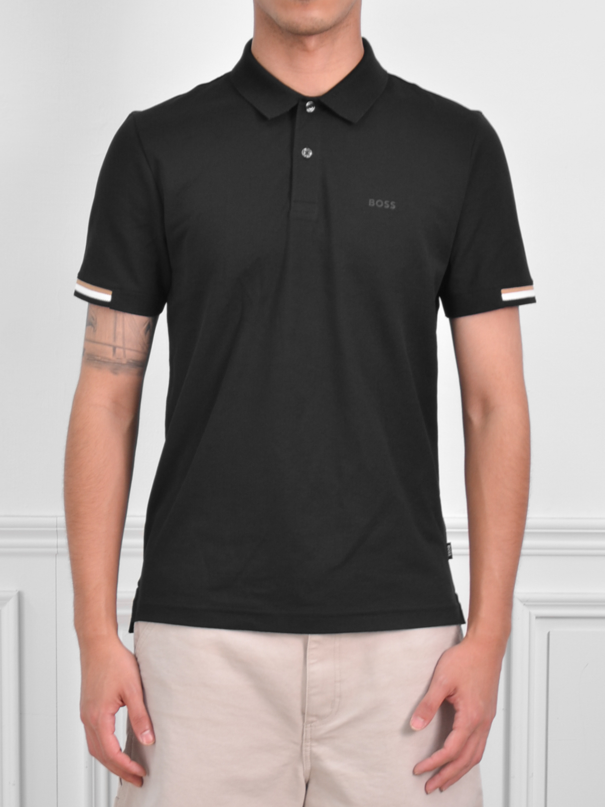 Hugo Boss 'parlay 147' Polo Shirt POLO衫短袖 白/黑【50467113001】