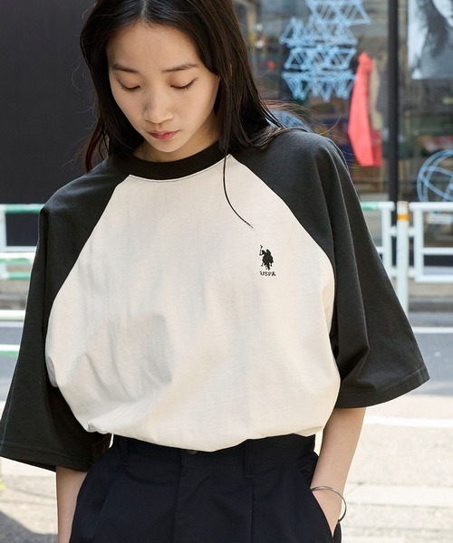 US POLO ASSN.  Raglan Color Oversized Short Sleeve Tee
