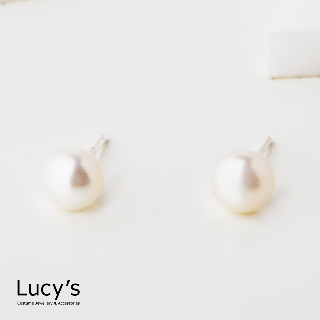 925純銀 溫柔珍珠 耳環 (126485)