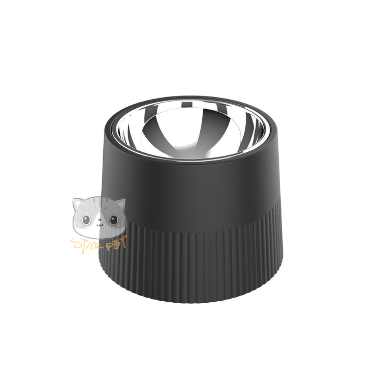 MSBC Stainless Steel Elevated Dog Bowl - Black